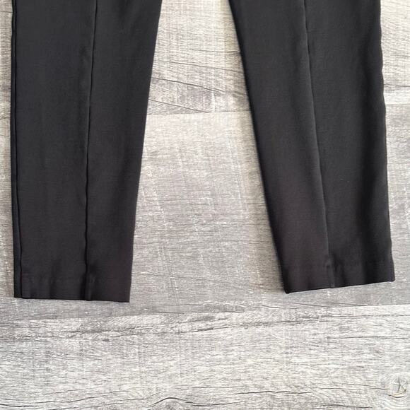 Ann Taylor Side Zip Knit Ankle Pant Womens 12 (34.5X27) High Rise Black Stretch - Picture 7 of 9